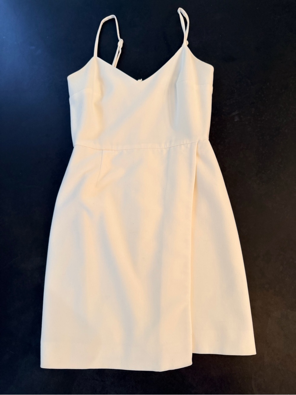 French Connection Elegant Cream Spaghetti-Strap Envelope Mini Dress